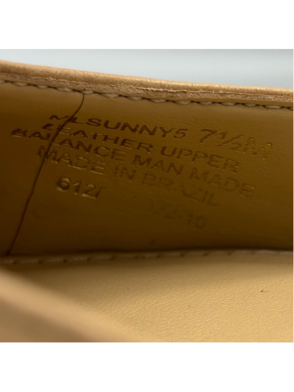 MARC FISHER Sunny Half D'orsay Flat In Beige Leather Size 7.5 - Picture 14 of 14